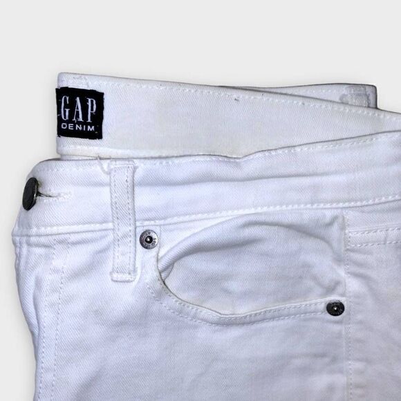 Gap Womens Jeans Sz 27 White True Skinny Ankle Stretch High Waist - Picture 3 of 7